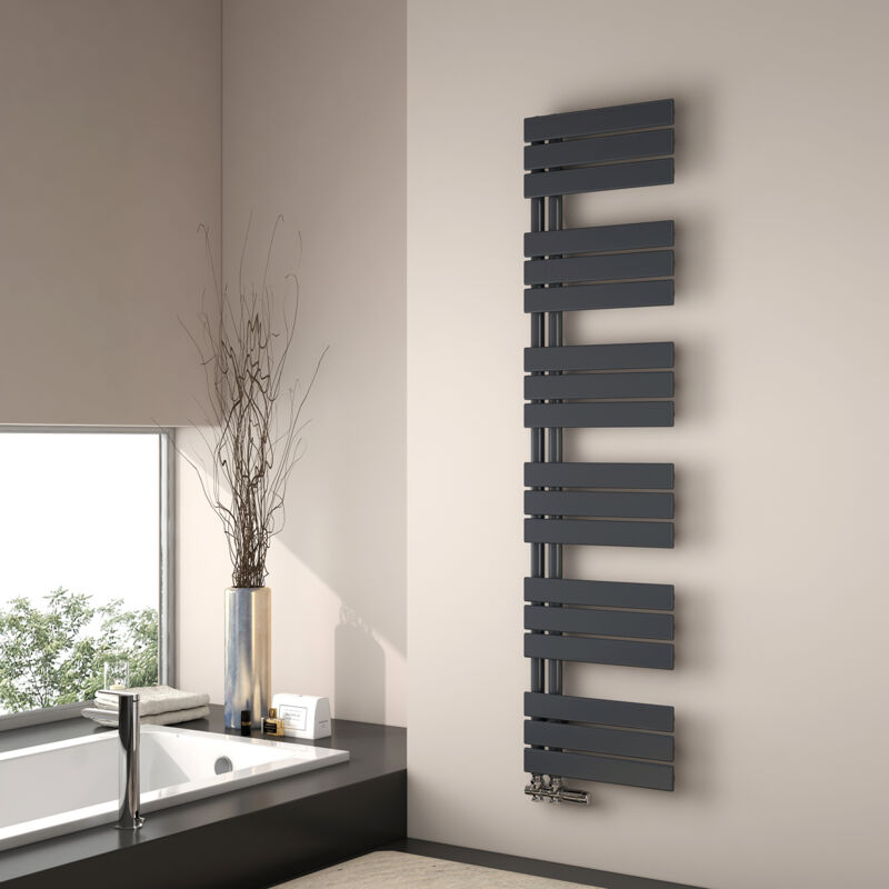 foto del prodotto scaldasalviette ad acqua calda, 1599x400 mm scaldasalviette a pannello piatto antracite emke