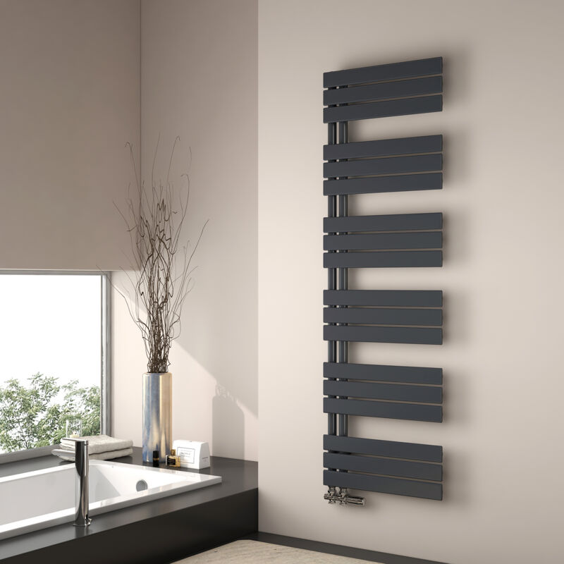 foto del prodotto scaldasalviette ad acqua calda, 1599x500 mm scaldasalviette a pannello piatto antracite emke
