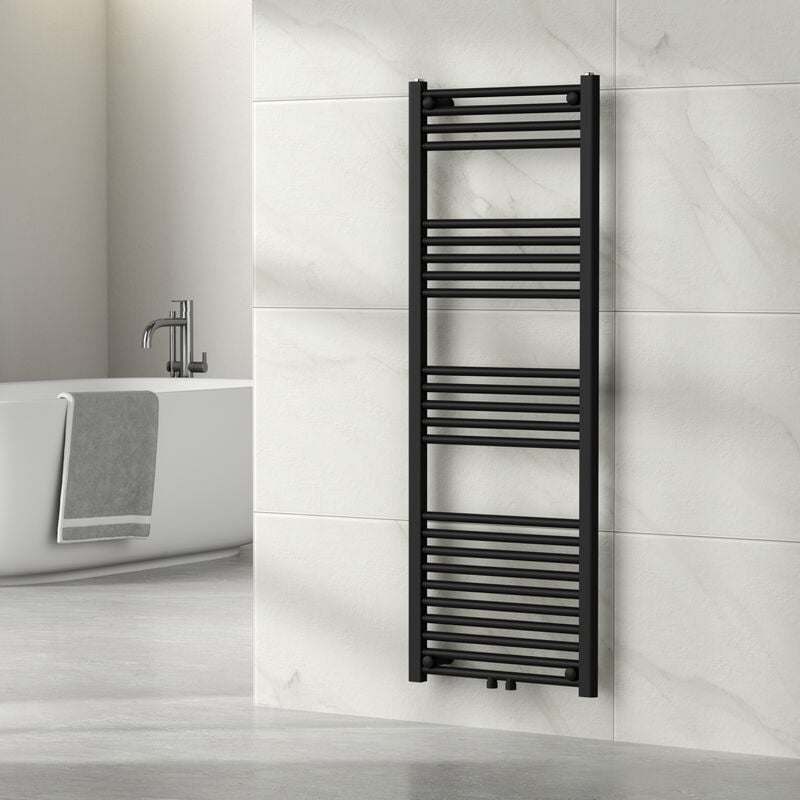 foto del prodotto scaldasalviette da parete voss 140 x 50 cm nero neu.haus 