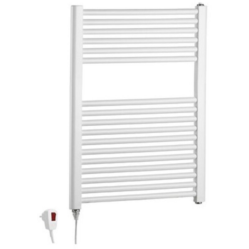 foto del prodotto scaldasalviette elettrico 77x50 cm 400w bianco con resistenza termolimitata h77 cm brescia