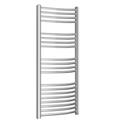 foto del prodotto scaldasalviette radiatore termoarredo 80x45 cm int.40 cromato da bagno a tubi tondi curvo trento