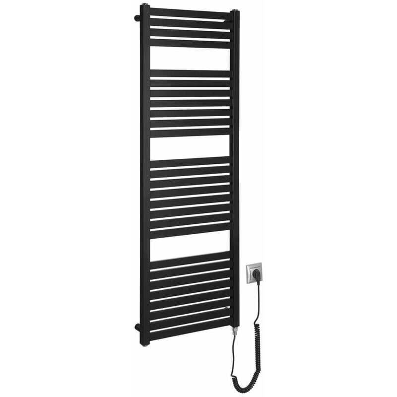 foto del prodotto scaldasalviette scaldasalviette tondi e 45x133 cm, 500 w, nero opaco de476t aqualine