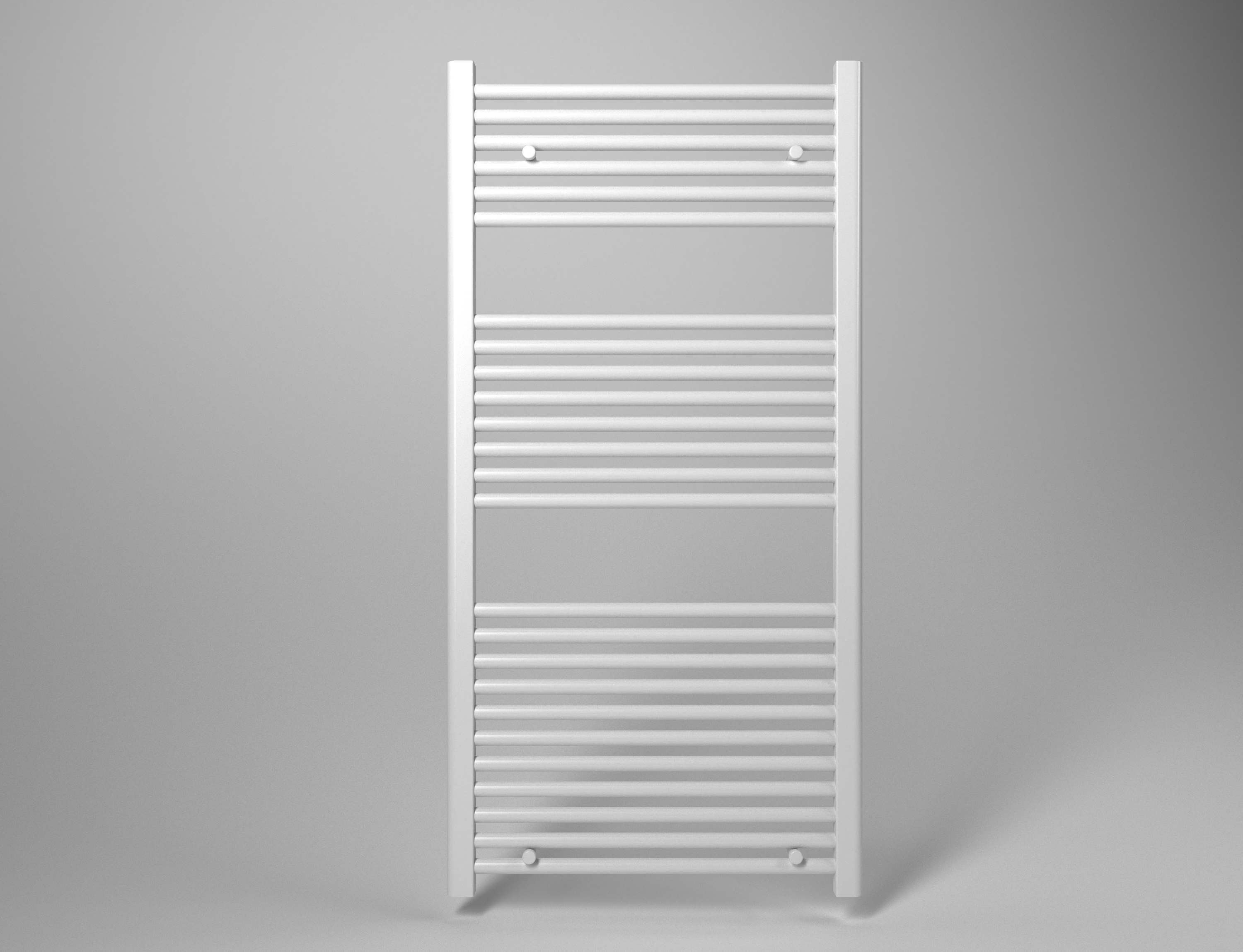 foto del prodotto scaldasalviette termoarredo 150x55 cm int.50 bianco da bagno tubi dritti michali