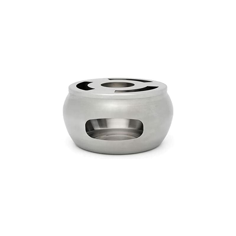 foto del prodotto scaldatazze rotondo di 15 cm di diametro in acciaio inox opaco. bredemeijer