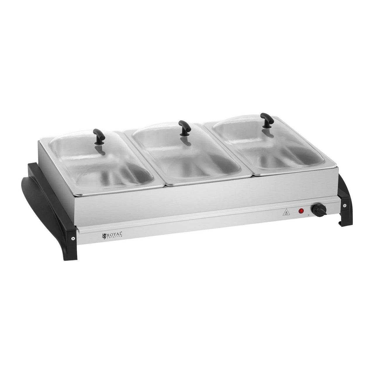 foto del prodotto scaldavivande 3 x 2 litri 400 watt acciaio inox 14 0001018