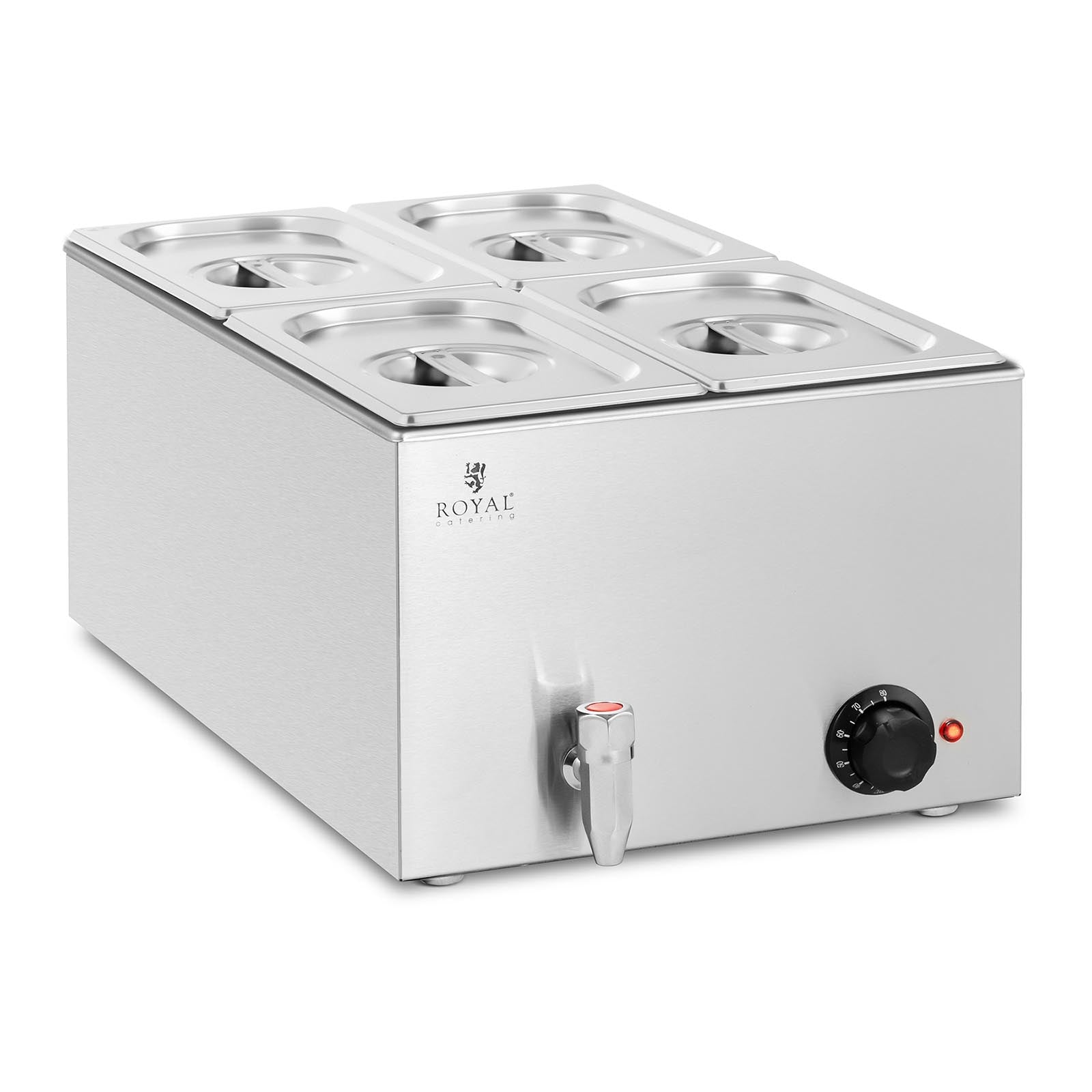 foto del prodotto scaldavivande bagnomaria bagnomaria professionale bagnomaria 600 watt rubinetto scarico 4 x gn 1 4 140004220