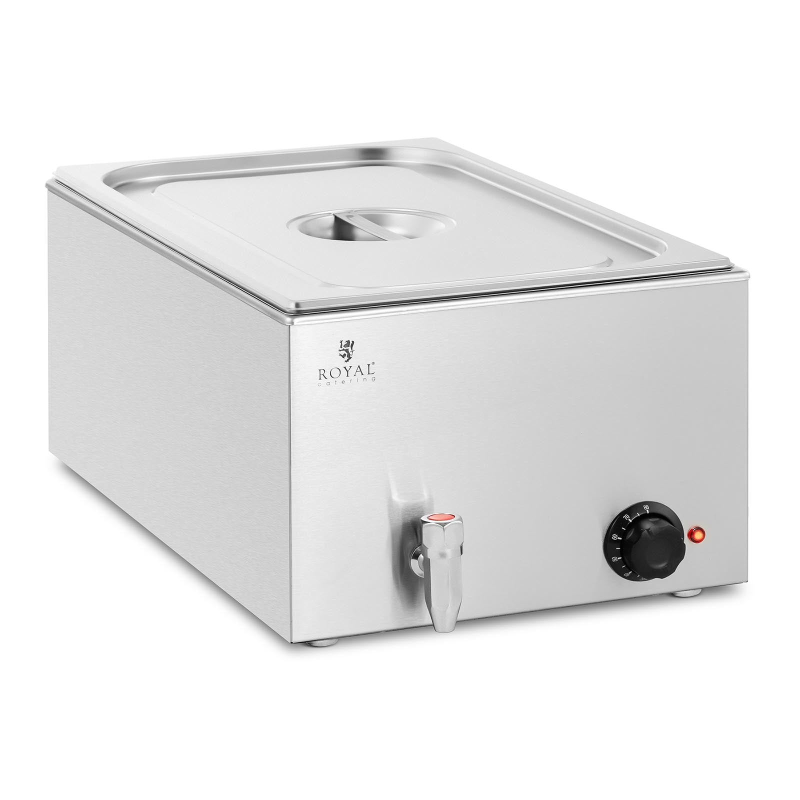 foto del prodotto scaldavivande bagnomaria professionale bagnomaria 600 watt 1 rubinetto di scarico gn 1 1 14 0004217