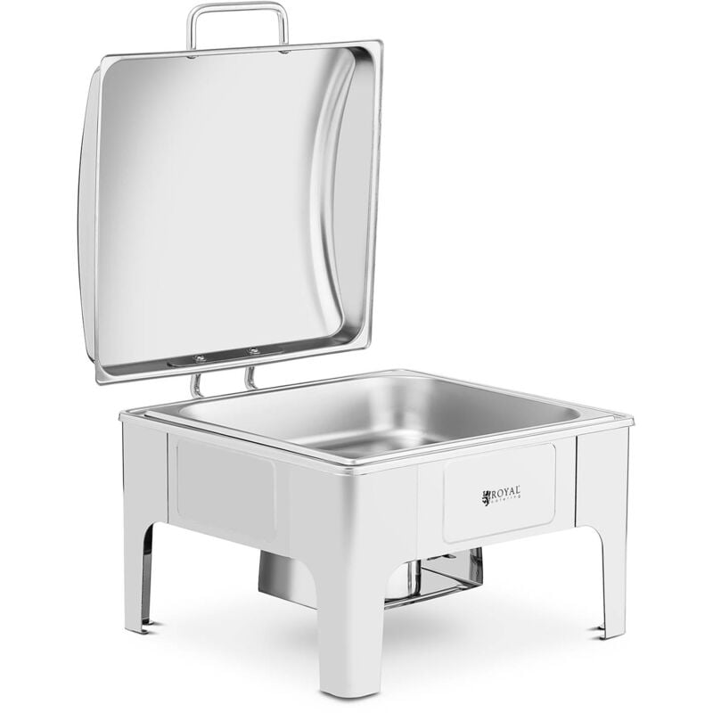 foto del prodotto scaldavivande professionale gn 2 3 con fondo piatto acciaio inox, 5,3 litri 1 bacinella gn 2 3, manico cool touch 140004240