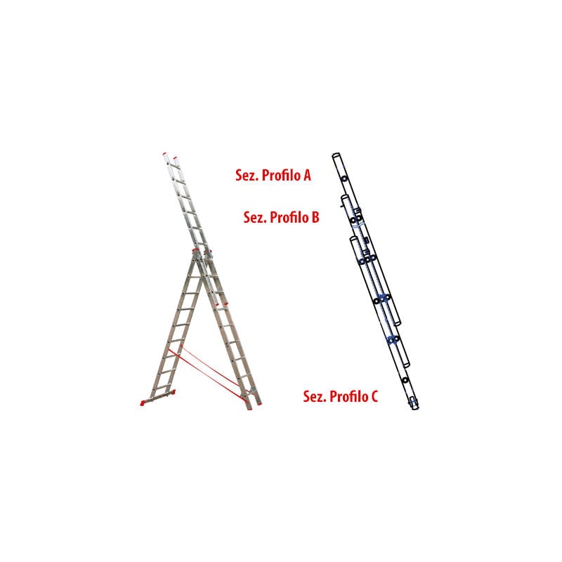 foto del prodotto scale alu brixo step up triplici 3x14