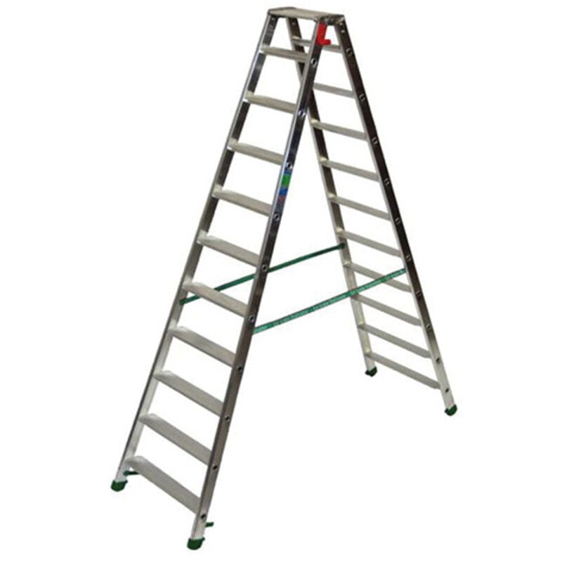 foto del prodotto scaletta 2x11 gradini doppia altezza massima di lavoro 4.49m d10
