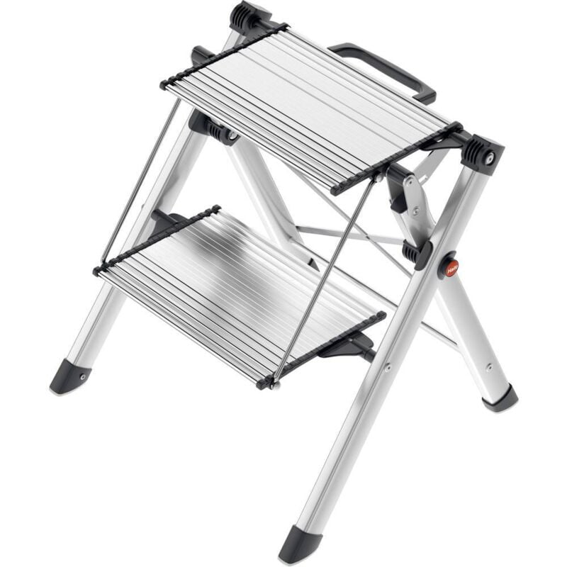 foto del prodotto scaletta a 2 gradini mini comfort 45 cm alluminio 4310 100 hailo