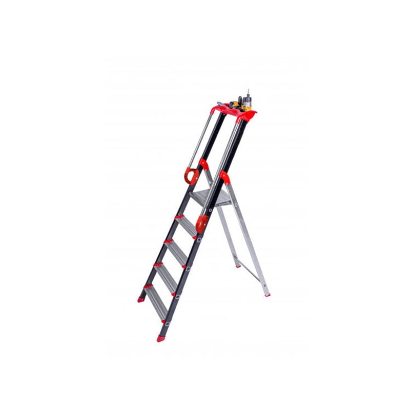 foto del prodotto scaletta anodizzata 7 gradini altezza mass di lavoro 3.41m 239207