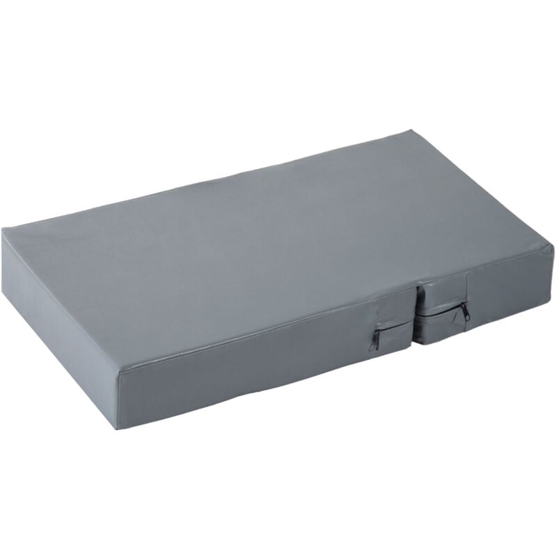 foto del prodotto scaletta per cani 2 gradini, design 2 in 1 scala, grigio pawhut