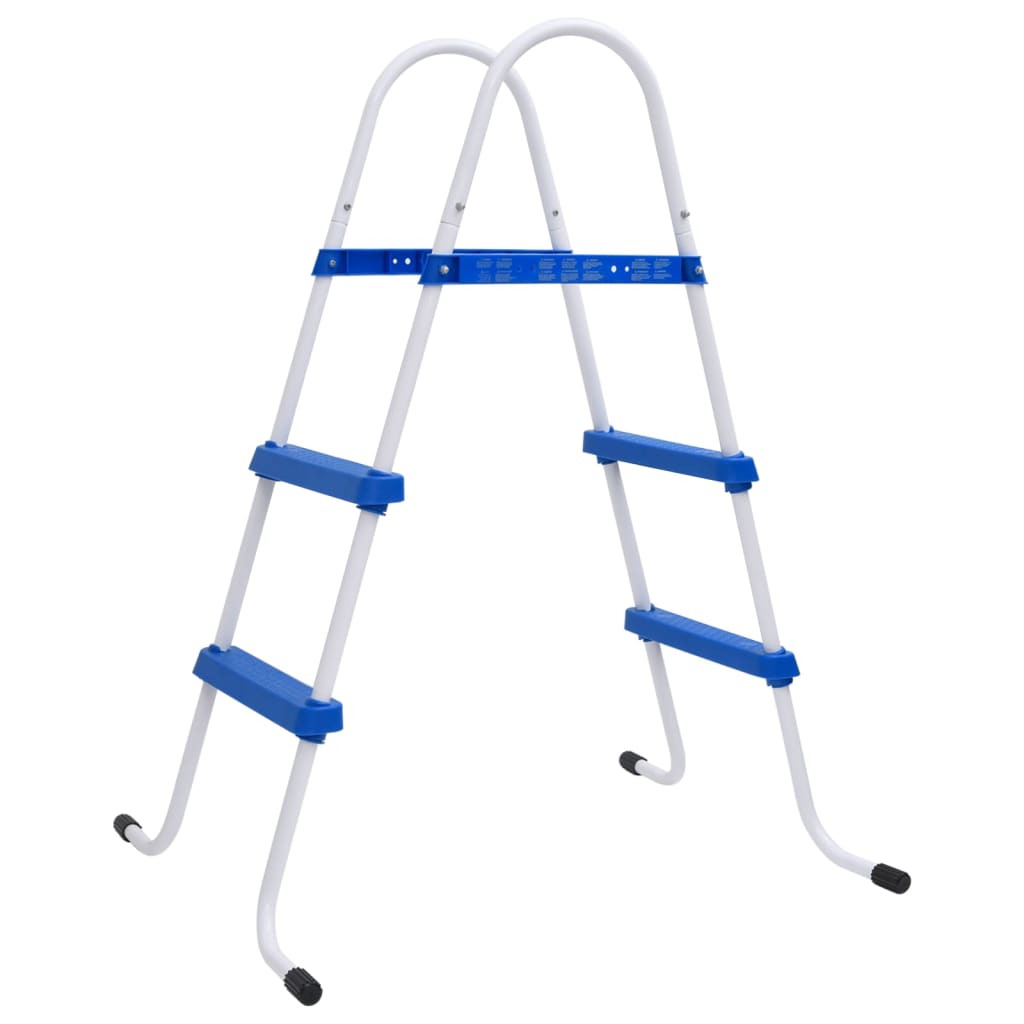 foto del prodotto scaletta per piscina blu e bianca 84 cm acciaio cod mxl 51751