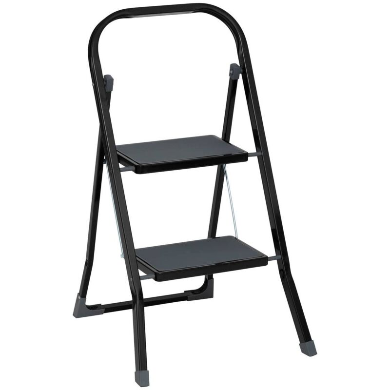 foto del prodotto scaletta pieghevole in acciaio a 2 gradini