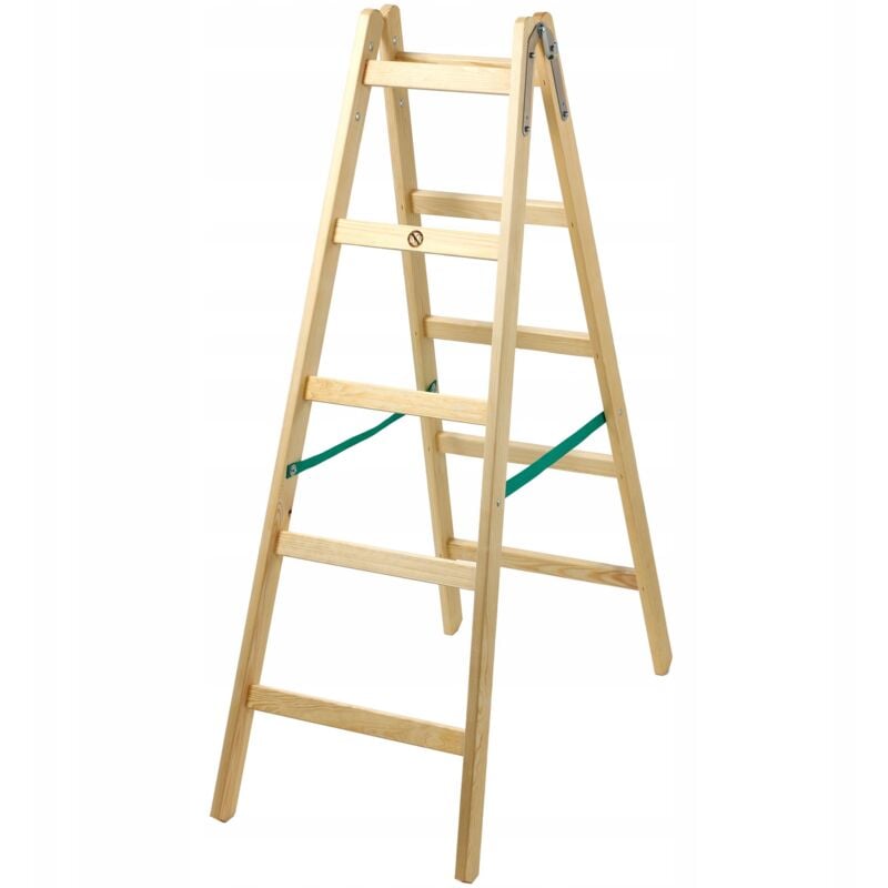 foto del prodotto scaletta pieghevole in legno kadax scala con struttura robusta e sicura, progettata per un accesso facile e comodo alle altezze 5 gradini 
