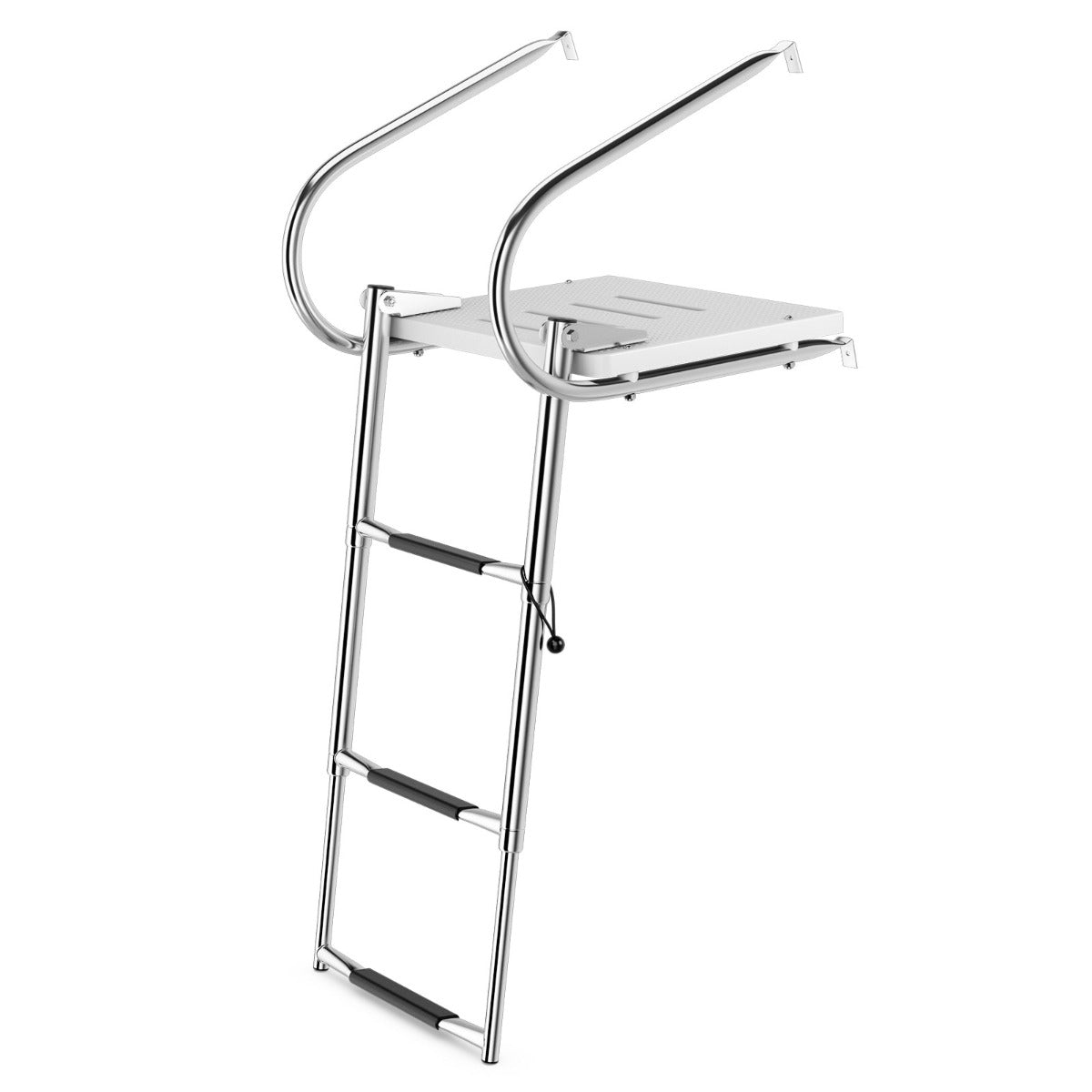 foto del prodotto scaletta piscina telescopica pieghevole in acciaio inox 3 gradini portata 227 kg 2 corrimano pontoon boat yacht 20 0009698