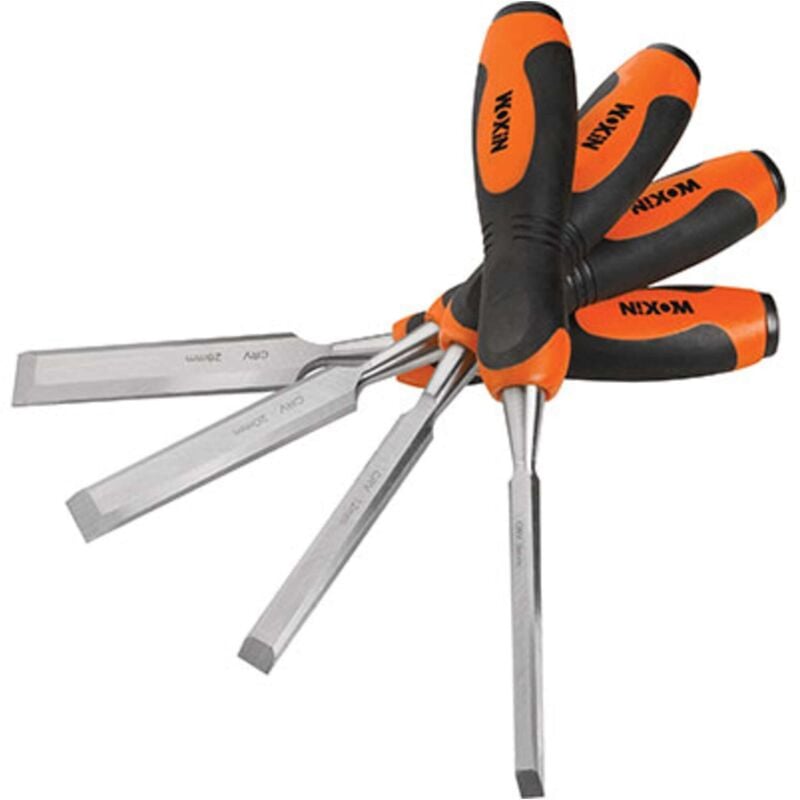 foto del prodotto scalpelli legno serie 254404 wokin m.sintetico mm 8 12 20 26 cf pz 4