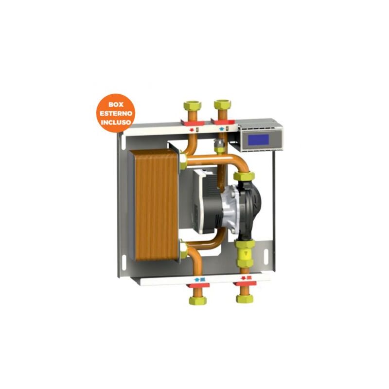 foto del prodotto scambiatore kit 34 piastre 30kw modulo interfaccia caldaia con centralina 24453
