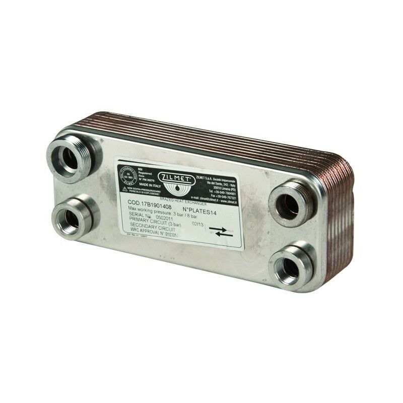 foto del prodotto scambiatore saldobrasato per caldaia murale piastre 14 zilmet spa