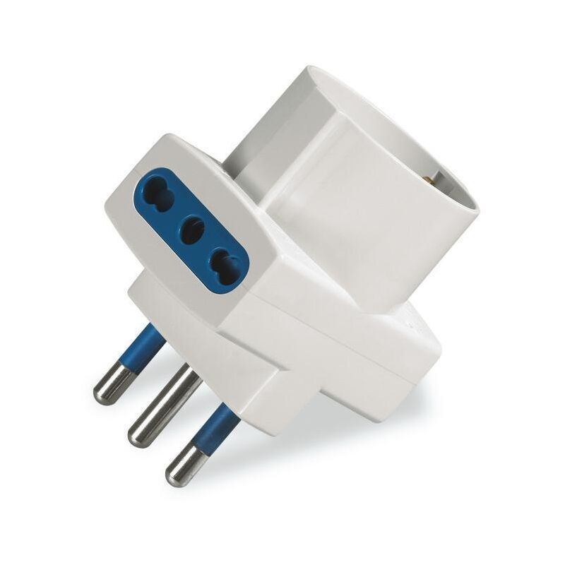 foto del prodotto scame adattatore triplo 2p t 16a s17 bianco 2x2p t 16a p17 11 1x2p t 16a p30 146.559