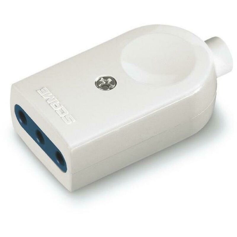foto del prodotto scame presa con uscita assiale standart blueline 2p t 10a bianca