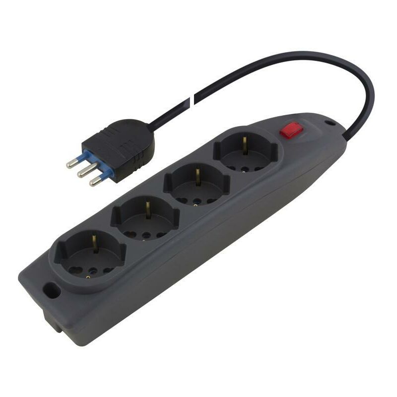 foto del prodotto scame presa pluristandard 4 uscite c interruttore 161.40511.n