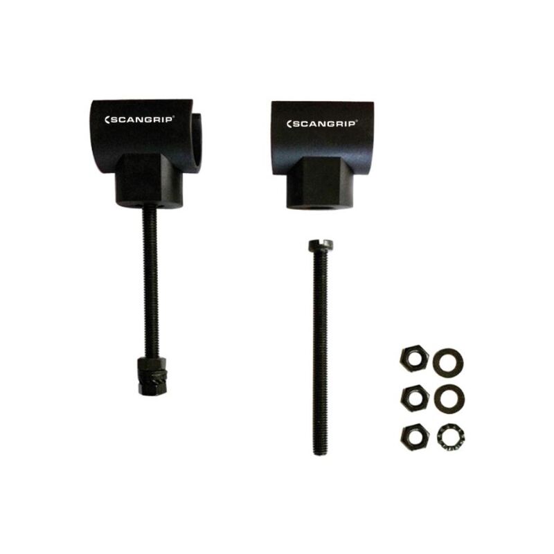 foto del prodotto scangrip clip 1 pz. incl. raccordi per la sospensione portaclip fornito con raccordi per posizione fissa