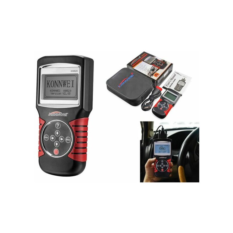 foto del prodotto scanner strumento analisi odbii lettore codici diasgnosi odb2 eobd kw820