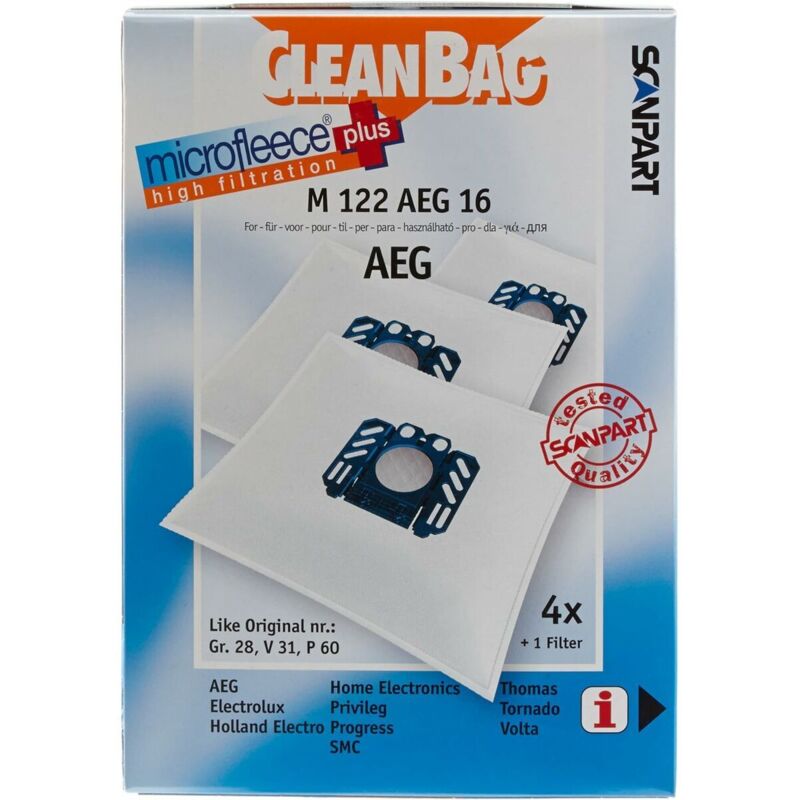 foto del prodotto scanpart sacchetto di ricambio per aspirapolvere m 122 aeg 16 aeg electrolux