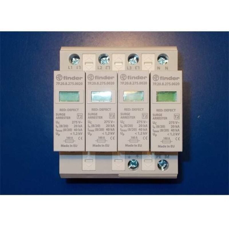 foto del prodotto scaricatore di sovratensione cl2 trifase 4 poli 7p2582750020 - finder