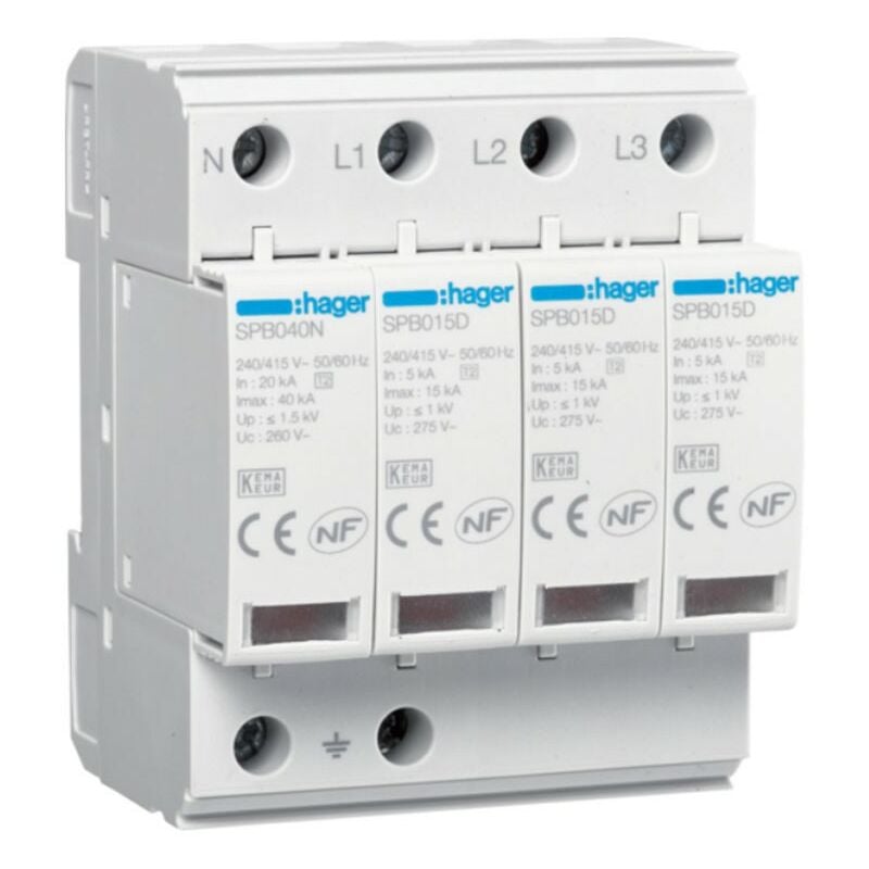 foto del prodotto scaricatore hager 4p imax 15ka tipo 2 spb415d