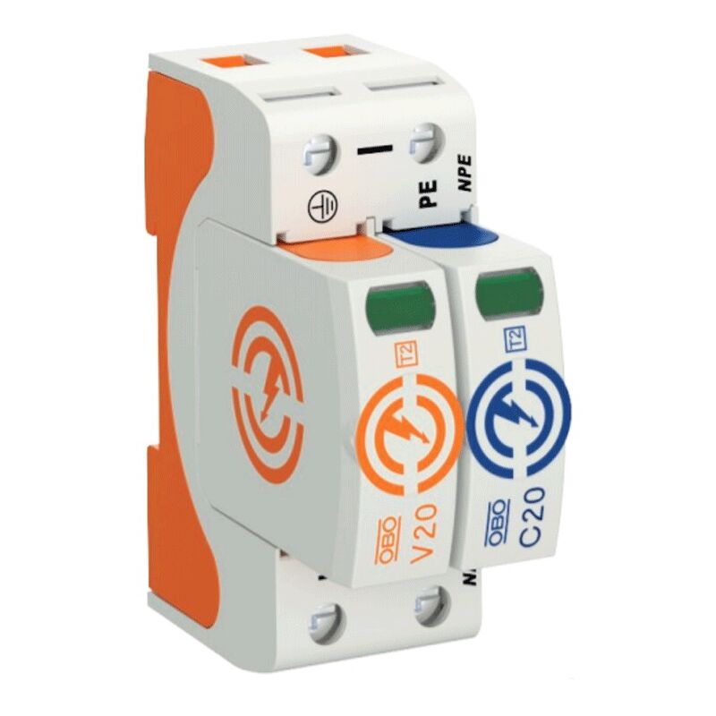 foto del prodotto scaricatore sovratensione obo bettermann v20 1 npe 40ka tipo 2 5095251