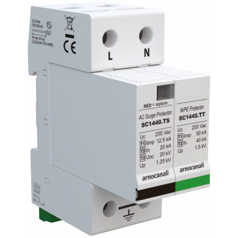 foto del prodotto scaricatore t1 t2 1 1 poli arnocanali