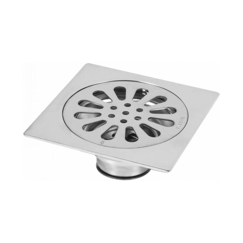 foto del prodotto scarico a pavimento in acciaio inossidabile spesso anti odore quadrato per doccia per bagno, 100x100mm