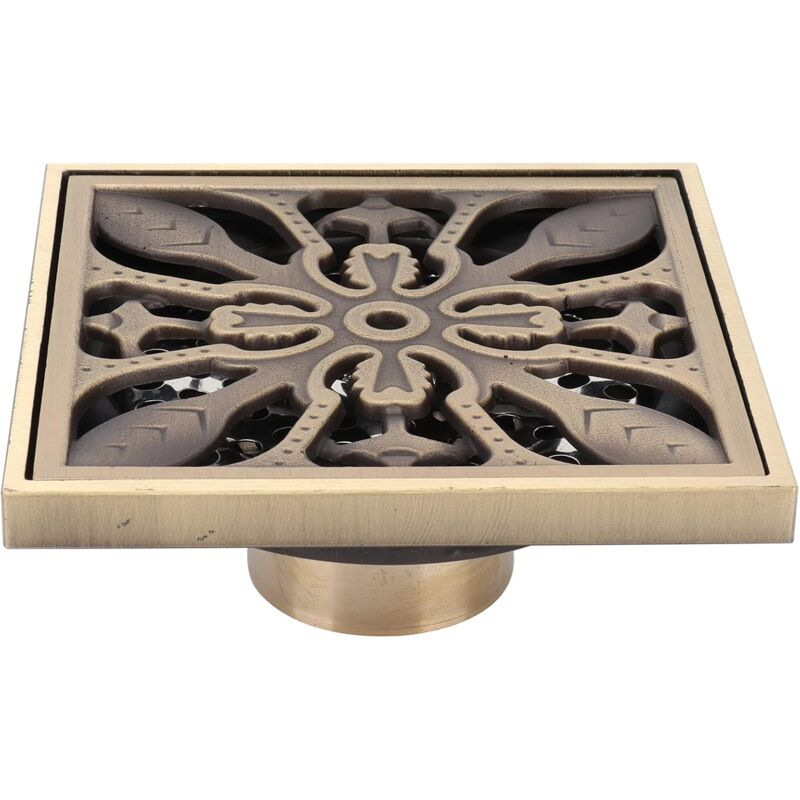 foto del prodotto scarico a pavimento per doccia quadrato scarico a pavimento per bagno 10x10cm bronzo deodorante scarico a pavimento per doccia adatto per bagno di