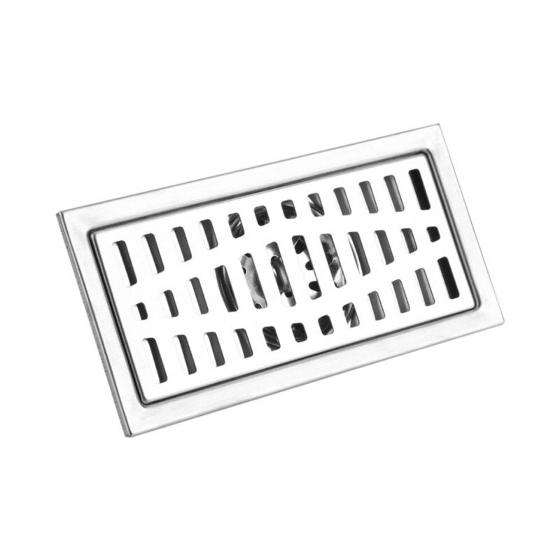 foto del prodotto scarico a pavimento rettangolare in acciaio inossidabile 20x10 cm per bagno, doccia, cucina