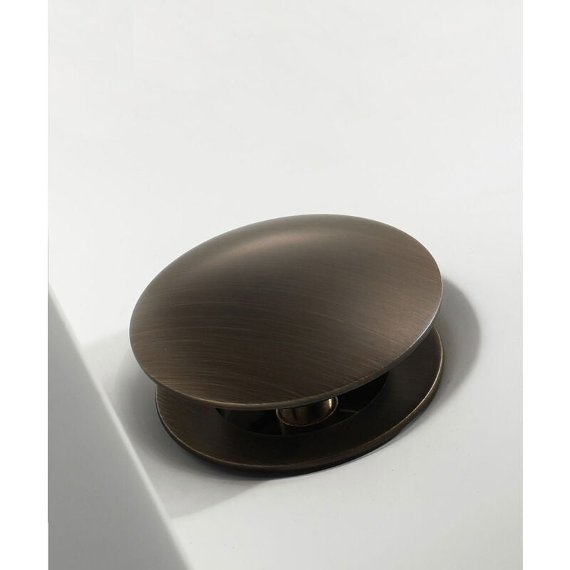 foto del prodotto scarico clic clac in ottone con troppopieno bronzo