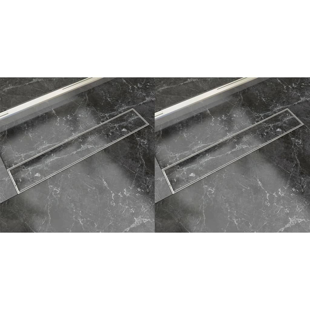 foto del prodotto scarico doccia lineare 2 pz 630x140 mm acciaio inossidabile cod mxl 41759