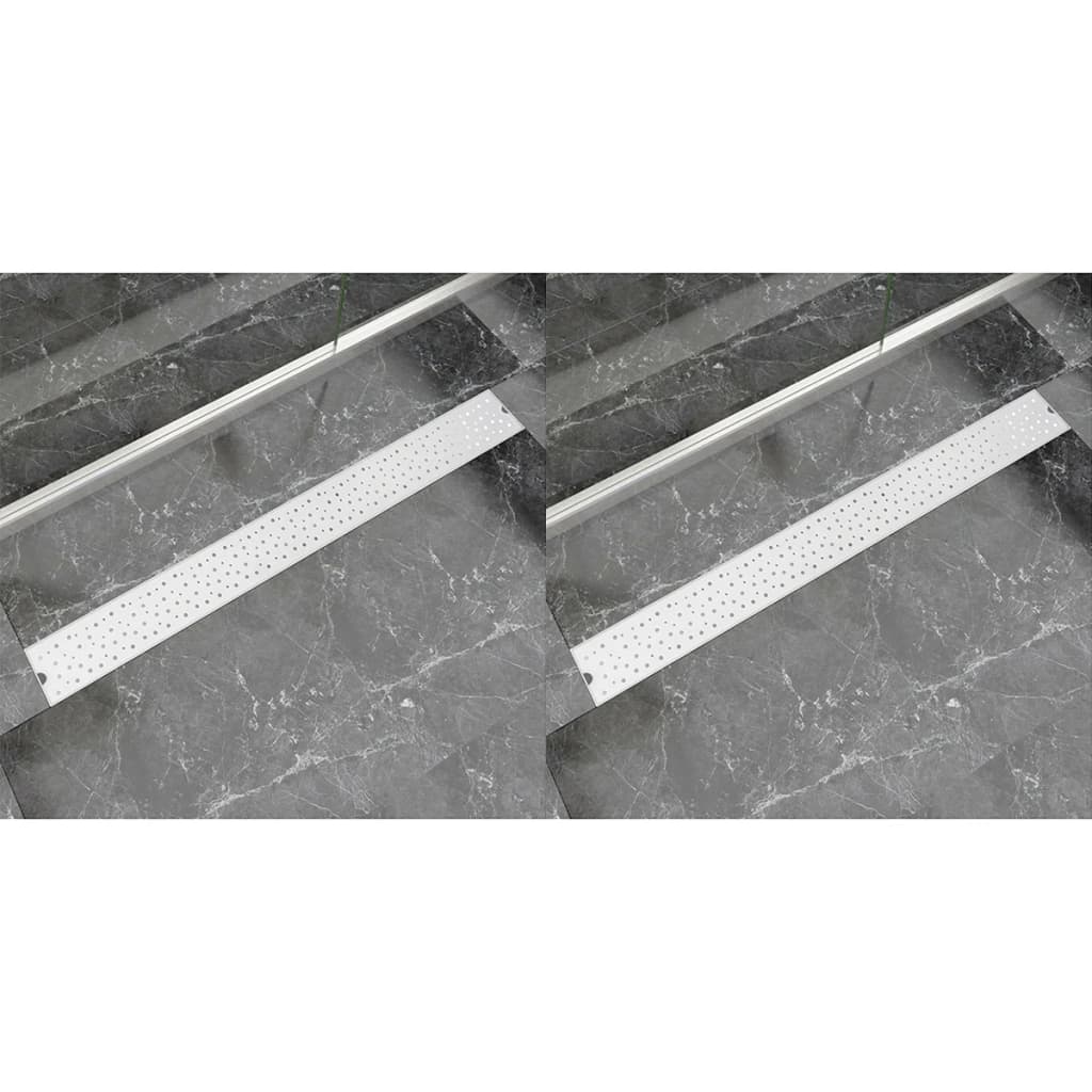 foto del prodotto scarico doccia lineare 2pz design bolle 1030x140mm acciaio inox