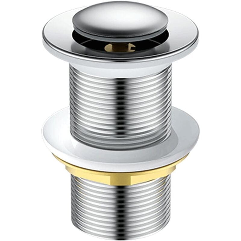 foto del prodotto scarico in ottone europeo scarico funzionale in ottone, facile da installare e utilizzare tappo per lavandino da 62 mm, adatto per soluzioni di