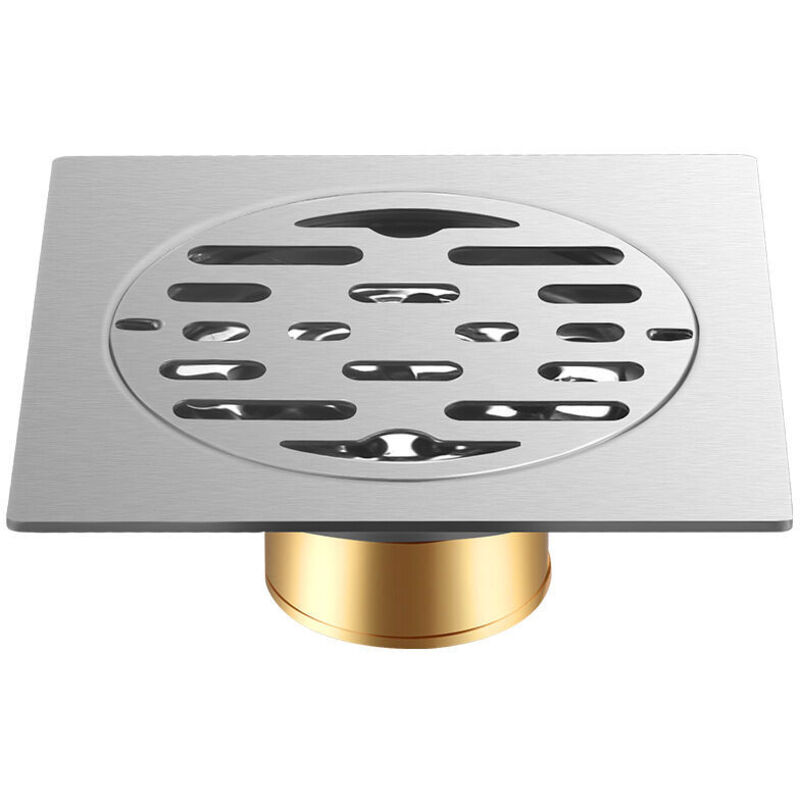 foto del prodotto scarico per doccia quadrato antiodore in acciaio inox spesso 100 x 100 mm