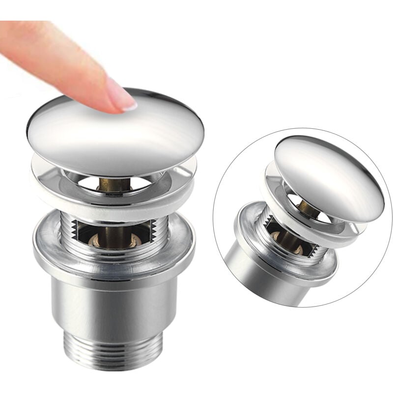 foto del prodotto scarico pop-up cromato per lavello