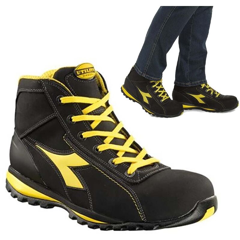foto del prodotto scarpa antinfortunistica alta penne nera scarpe diadora glove mid s3 hro sra black 46