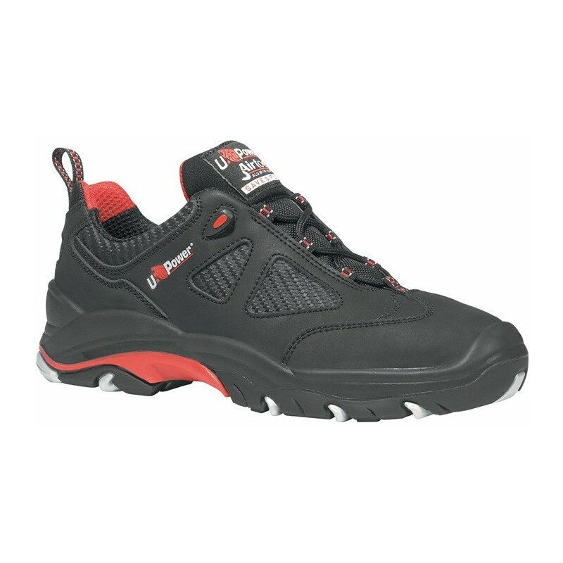 foto del prodotto scarpa antinfortunistica torpedo taglia 40 nero rosso s3 src en iso 20345 pelle liscia