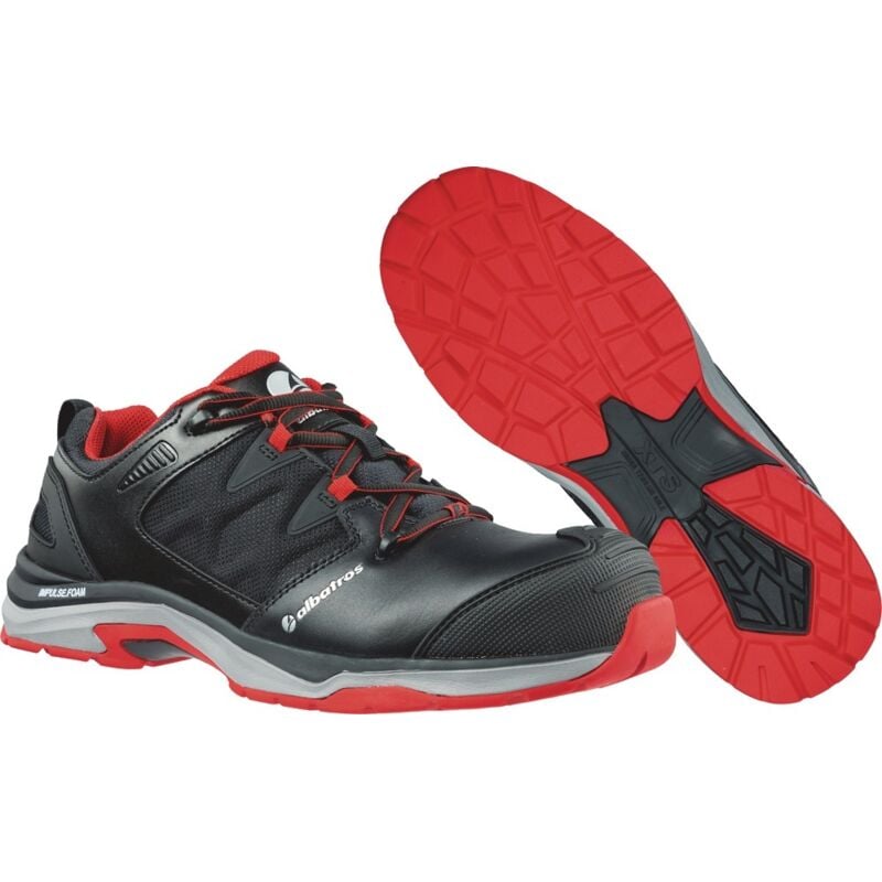 foto del prodotto scarpa antinfortunistica ultratrail black taglia bassa 42 pelle nera rossa