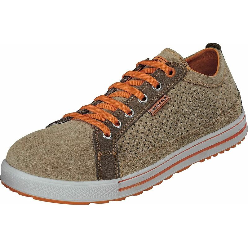 foto del prodotto scarpa bassa division s1p scarpe antifortunistica cofra pelle beige misura 45