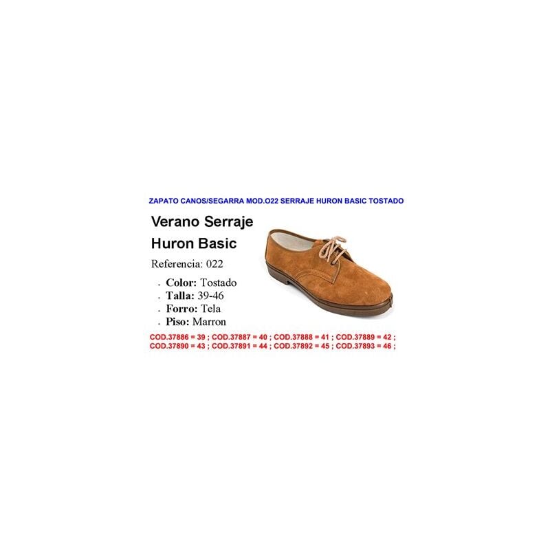 foto del prodotto scarpa canos segarra modello 022 basic ferret scamosciato tan taglia 43