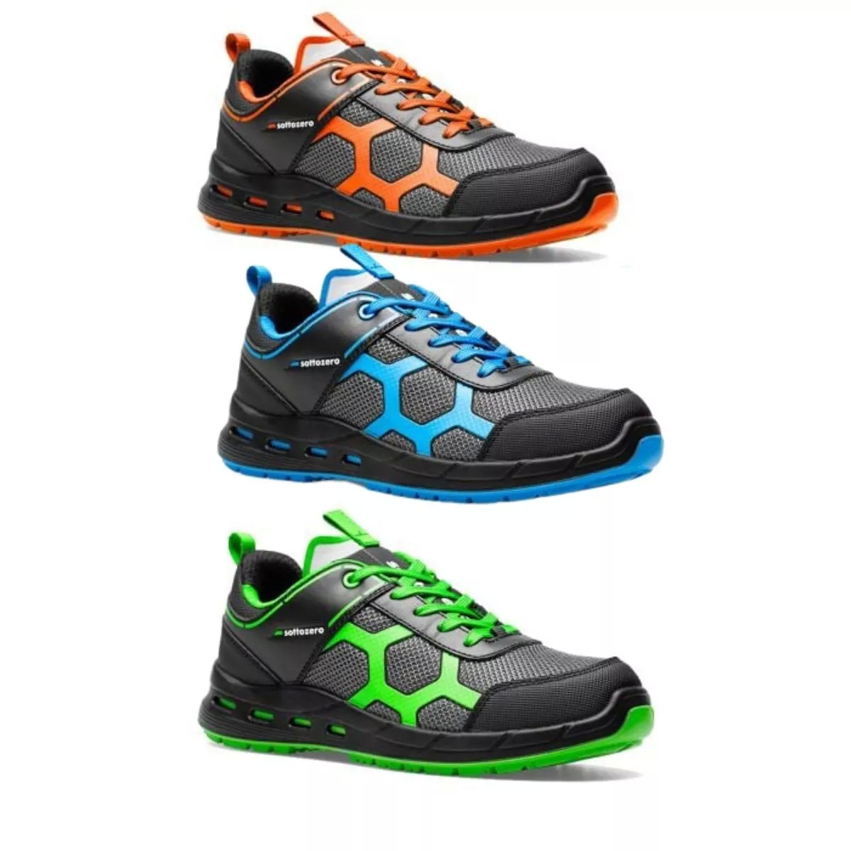 foto del prodotto scarpe antinfortunistica s1p esd ultraleggera, ultrassottile e traspirante sottozero modello ufo verde 42