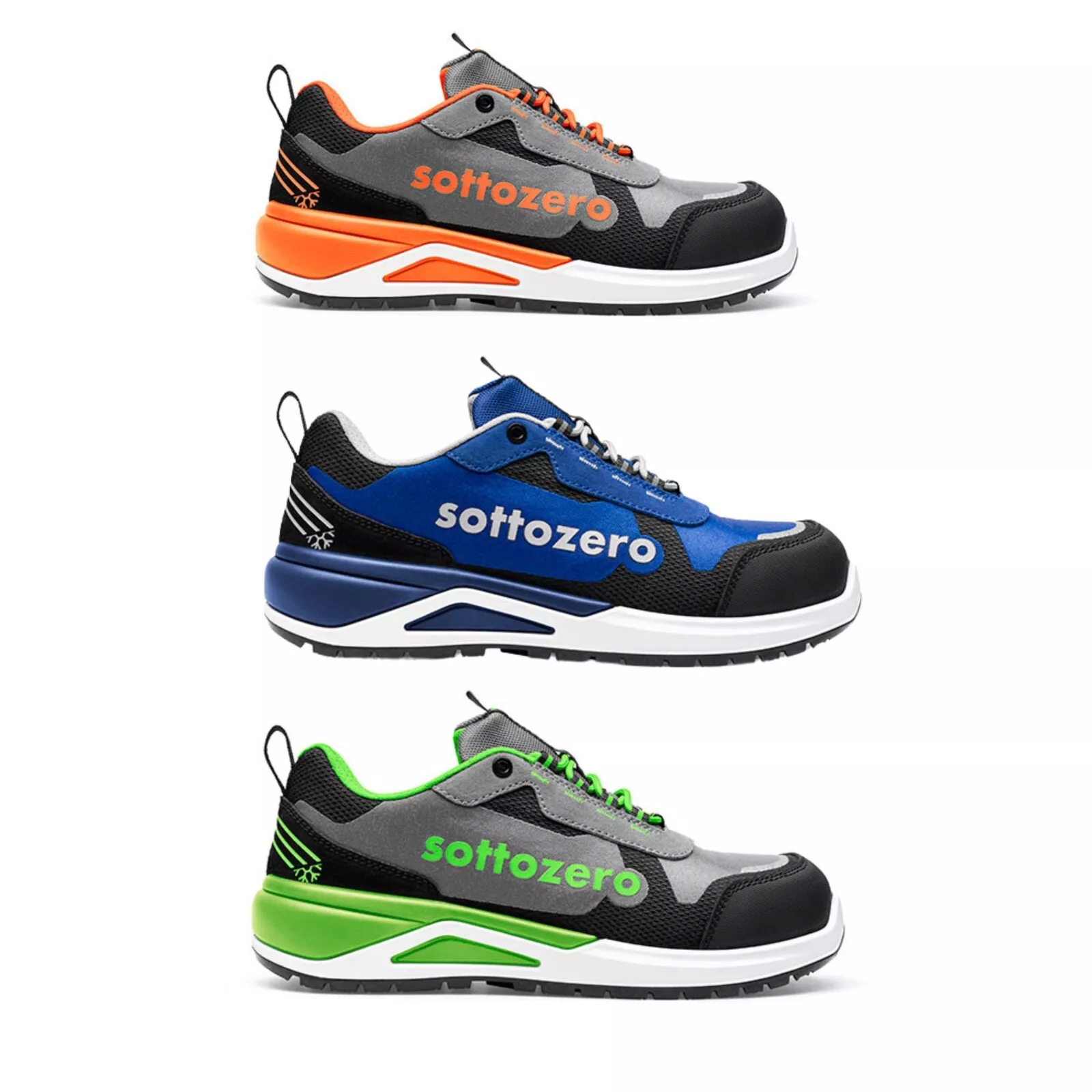 foto del prodotto scarpe antinfortunistica s1ps esd suola aerata antipronazione sottozero modello jet verde/37